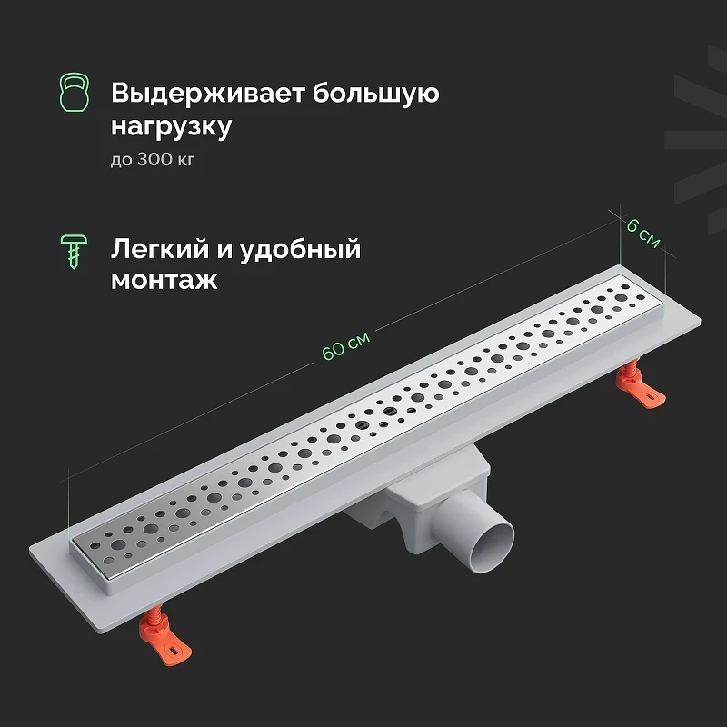 Душевой трап EWRIKA 8600460 цвет Хром