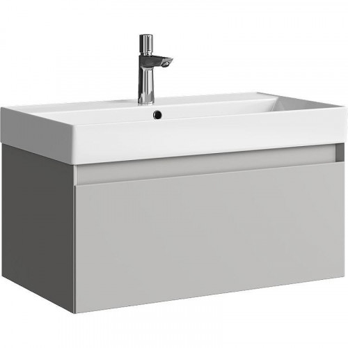 Тумба под раковину Aqwella Geometria 80 GE01081ST подвесная Серый туман
