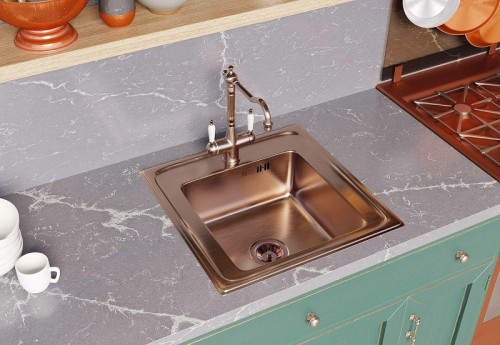 Смеситель для кухни Seaman Visconti SSL-7517-AU цвет Красное золото