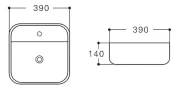 Раковина Aquanet City-2-MB 39 273669 Черная матовая