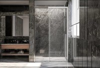 Душевая дверь Veconi Premium Trento PTD-30CH 140 PTD30-CH-140-01-C4 профиль Хром стекло прозрачное