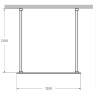 Душевая перегородка Cezares Liberta 120 LIBERTA-L-2-120-120-BR-NERO профиль Черный матовый стекло бронзовое