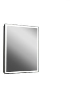 Зеркальный шкаф Art&Max Tehno 60 AM-Tec-600-800-1D-DS-F-Nero с подсветкой цвет Черный