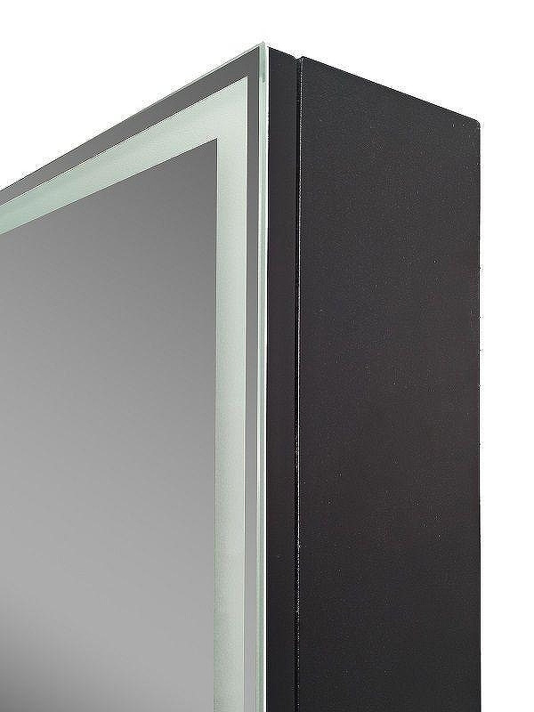 Зеркальный шкаф Art&Max Tehno 60 AM-Tec-600-800-1D-DS-F-Nero с подсветкой цвет Черный