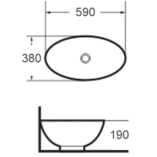 Раковина-чаша Grossman 59 GR-3022 Белая фаянс накладная