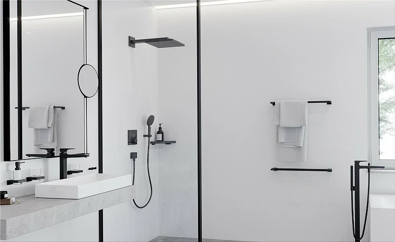 Полотенцедержатель Hansgrohe AddStoris 41747670 Черный матовый