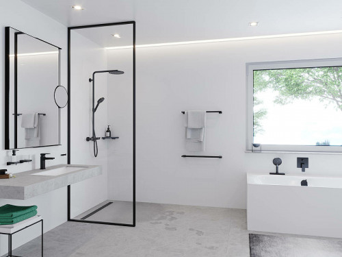 Полотенцедержатель Hansgrohe AddStoris 41747670 Черный матовый