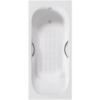 Чугунная ванна Delice Malibu 170x70 DLR230608R-AS с отверстиями под ручки с антискользящим покрытием