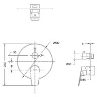 Смеситель для душа Bravat Rhein PB8429564BW-2-ENG