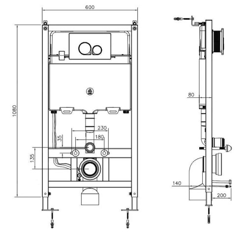 Инсталляция для унитаза Arrow Pollux Light AHY1051SE без клавиши смыва