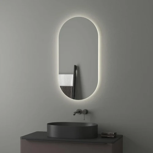 Зеркало Evoform Ledshine 50х100 BY 2596 с подсветкой 21,5 W - без выключателя - нейтральный белый свет