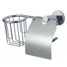 Держатель туалетной бумаги и освежителя воздуха Savol S-R08751 с крышкой цвет Хром