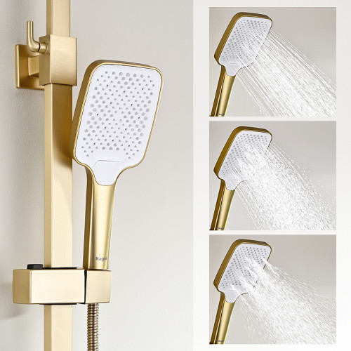 Душевая система Raglo R01.24.03 Золото матовое латунь на стену