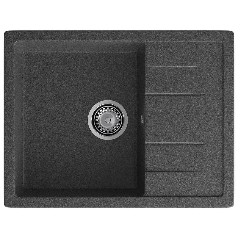 Кухонная мойка GranFest Quadro Q-650L графит цвет Графит