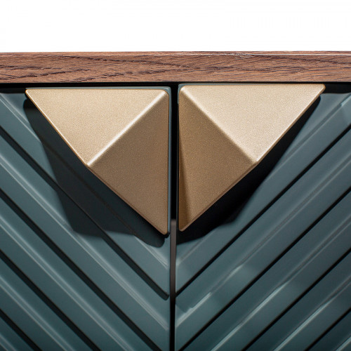 Тумба под раковину Runo Андорра 85 00-00002016 подвесная Темно-зеленая Дуб коньячный МДФ / ЛДСП