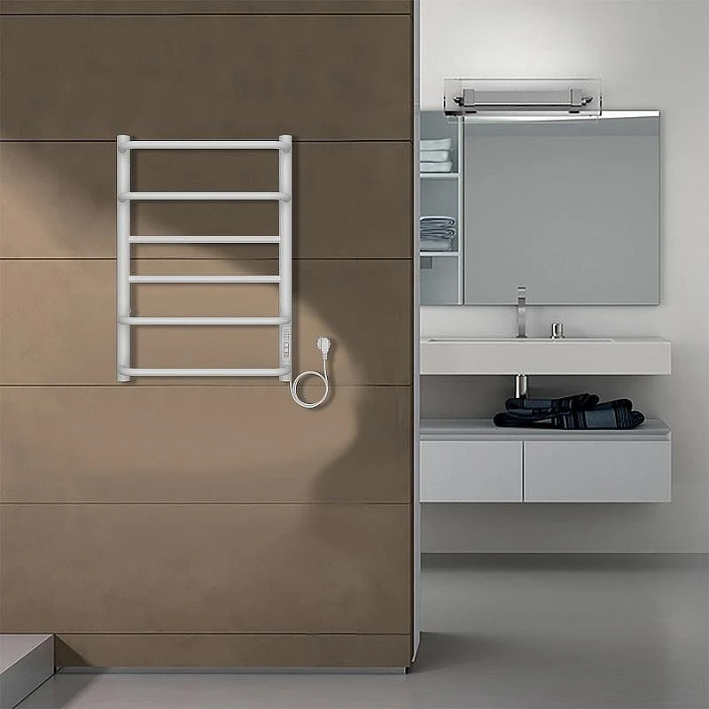 Электрический полотенцесушитель Azario Milan 400x600 П6 AZ90846W диммер справа Белый