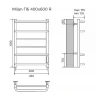 Электрический полотенцесушитель Azario Milan 400x600 П6 AZ90846W диммер справа Белый