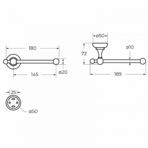 Держатель туалетной бумаги Cezares Aphrodite APHRODITE-TH04-02-M Бронза