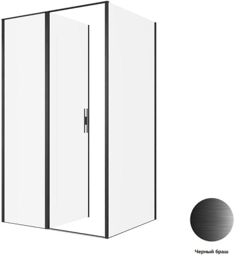 Душевой уголок Allen Brau Priority 120x90 3.31009.BBA+3.31018.BBA цвет профиля Черный браш стекло прозрачное