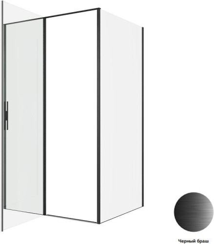 Душевой уголок Allen Brau Priority 120x90 3.31009.BBA+3.31018.BBA цвет профиля Черный браш стекло прозрачное