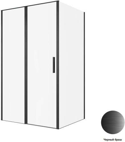 Душевой уголок Allen Brau Priority 120x90 3.31009.BBA+3.31018.BBA цвет профиля Черный браш стекло прозрачное