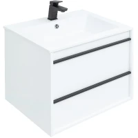 Тумба под раковину Aquanet Lino 60 253901 подвесная Белая матовая МДФ / ЛДСП