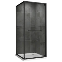 Душевой уголок Abber Schwarzer Diamant 90x90 AG0A090B профиль Черный стекло прозрачное