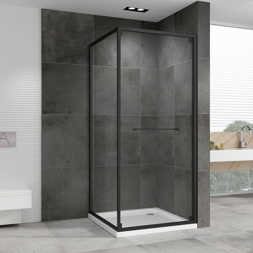 Душевой уголок Abber Schwarzer Diamant 90x90 AG0A090B профиль Черный стекло прозрачное