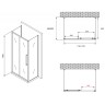 Душевой уголок Abber Schwarzer Diamant 120x60 AG30120H-S60-S60 профиль Хром стекло прозрачное
