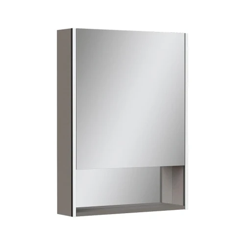 Зеркальный шкаф Equil Smile 60 R szSMILEI60.R с подсветкой цвет Лен анрацит