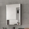 Зеркальный шкаф Equil Smile 60 R szSMILEI60.R с подсветкой цвет Лен анрацит