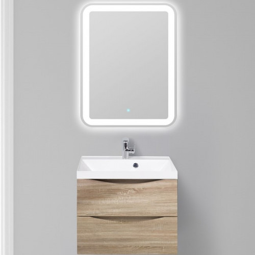 Тумба под раковину BelBagno Marino 60 MARINO-600-2C-SO-WO-P подвесная Rovere Bianco МДФ / ЛДСП