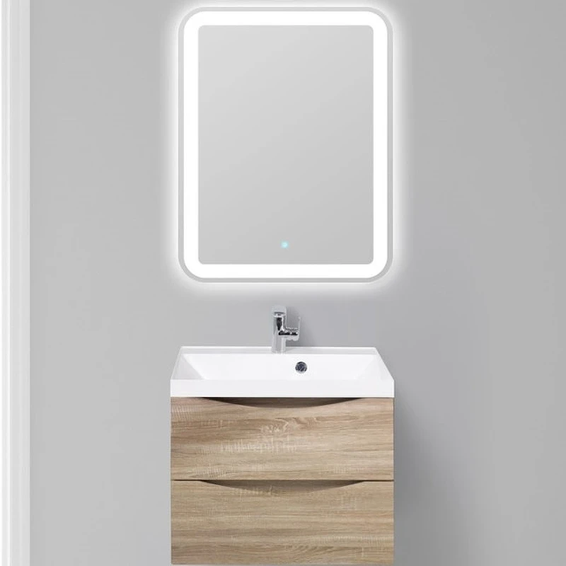 Тумба под раковину BelBagno Marino 60 MARINO-600-2C-SO-WO-P подвесная Rovere Bianco МДФ / ЛДСП