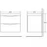 Тумба под раковину BelBagno Marino 60 MARINO-600-2C-SO-WO-P подвесная Rovere Bianco МДФ / ЛДСП