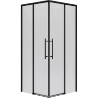 Душевой уголок Niagara Nova 100х100 NG-6830-34BLACK профиль Черный матовый стекло прозрачное