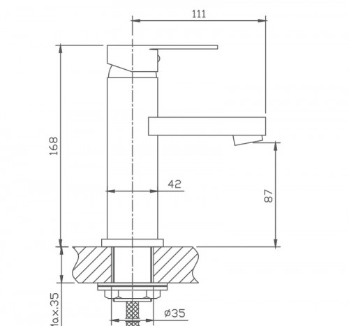 Смеситель для раковины Haiba HB1002 Хром