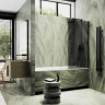 Шторка на ванну Maybah Glass MGV-80-6ш 600x1400 в широком профиле Черный стекло графитовое