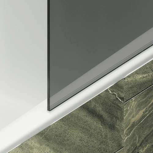 Шторка на ванну Maybah Glass MGV-80-6ш 600x1400 в широком профиле Черный стекло графитовое