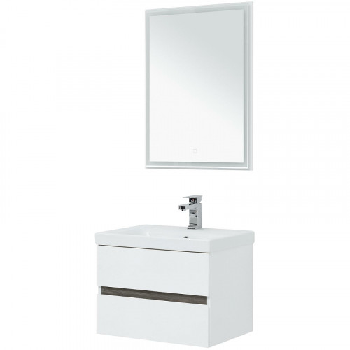 Комплект мебели для ванной Aquanet Беркли 60 258905 подвесной Белый Дуб рошелье МДФ / ЛДСП