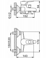 Смеситель для ванны Frap H28 F3028-B Хром