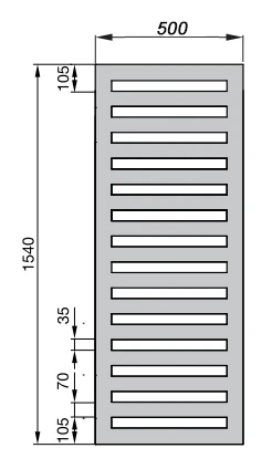 Водяной полотенцесушитель Zehnder Metropolitan Bar MEP-150-050 Белый