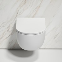 Унитаз Ceramicanova Modena Rimless CN6063 подвесной Белый глянцевый с сиденьем Микролифт фарфор подвесной