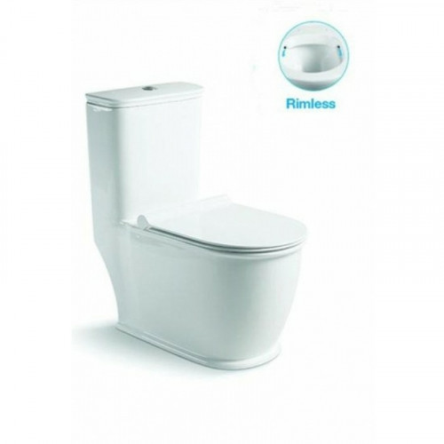 Унитаз моноблок SantiLine SL-5019 с сиденьем Микролифт фаянс напольный