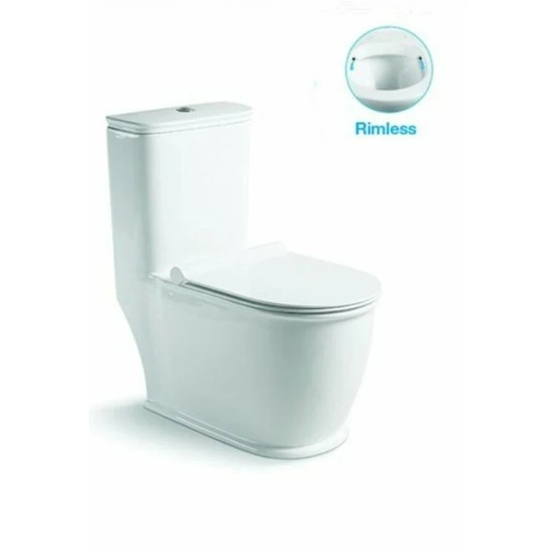 Унитаз моноблок SantiLine SL-5019 с сиденьем Микролифт фаянс напольный