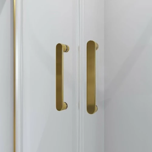 Душевой уголок Niagara Nova 90х90 NG-6406-08 GOLD профиль Желтое золото стекло прозрачное