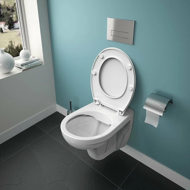 Комплект унитаза с инсталляцией Ideal Standard Eurovit Prosys K881201PT15 с сиденьем Микролифт без клавиши смыва фарфор подвесной