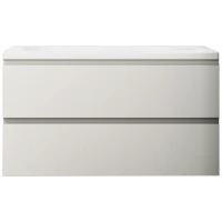 Тумба под раковину Art&Max AM-Bianchi-1000-2C-SO-BM подвесная Белый матовый МДФ / ЛДСП