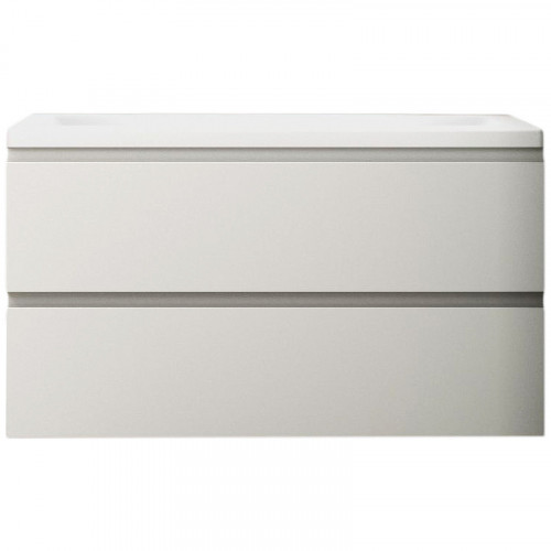 Тумба под раковину Art&Max AM-Bianchi-1000-2C-SO-BM подвесная Белый матовый МДФ / ЛДСП