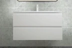 Тумба под раковину Art&Max AM-Bianchi-1000-2C-SO-BM подвесная Белый матовый МДФ / ЛДСП