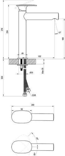 Смеситель для раковины Ravak Spring SG 014.00CR X070524 цвет Хром